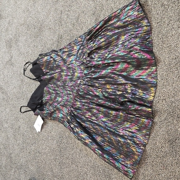 NWT Aidan by Aidan Mattox Women Black Metallic Asymmetrical Mini Dress Sz 10 - Picture 10 of 10
